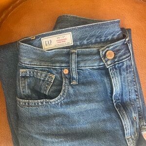 GAP High Rise Horseshoe / Barrel Women Jeans in Dark Blue Indigo Size 2P